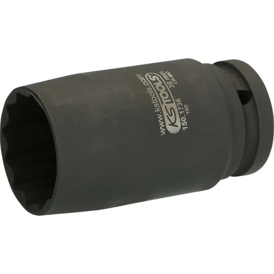 3/4" 12-bodová rázová objímka hnacieho hriadeľa, tenká stena, 36 mm KS Tools 150.1736