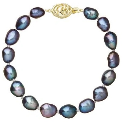 Pavona perlový náramek z říčních perel se zapínáním ze 14 karátového zlata 923011.3/9265A peacock