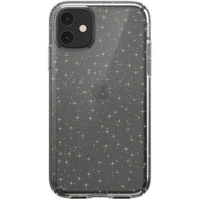 Speck Presidio Glitter Clear Case - удароустойчив хибриден кейс за iPhone 11 (прозрачен)
