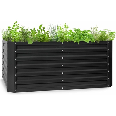 Blumfeldt Blum High Grow Straight, vyvýšený záhon, 120 x 60 x 60 cm, ocel Černá
