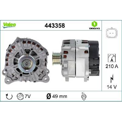 Alternátor VALEO 443358