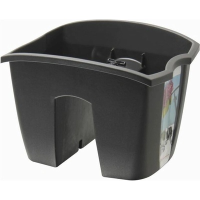 PlasticFuture Truhlík na zábradlie CROWL antracit 24,2cm