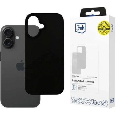 3mk Protection Силиконов кейс 3mk за iPhone 16 Plus - черен (5903108586627)