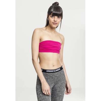 Urban Classics Дамски топ в цикламен цвят Urban Classics Ladies Bandeau Top fuchsia UB-TB451-00106 - Розов, размер S