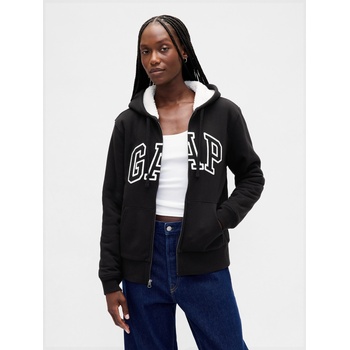 GAP Топъл суитшърт Logo Sherpa GAP GAP | Cheren | ЖЕНИ | XS