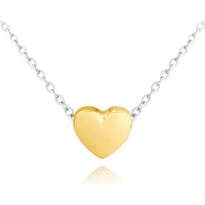 Minet Pozlacený stříbrný love se srdíčkem JMAN0234GN45