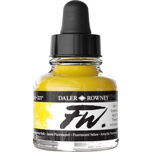 Daler Rowney FW Акрилно мастило Fluorescent Yellow 29, 5 ml 1 бр (160029681)