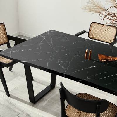 Ambiance Samolepka na nábytok Black and White Marble rozmery 200x60 cm