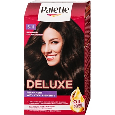 Schwarzkopf Palette Deluxe Palette Deluxe farba na vlasy Svetlo popolovo hnedý 5-11 130 ml