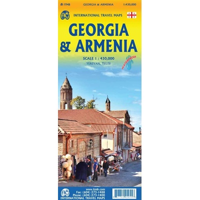 mapa Georgia (Gruzie),Armenia 1:430 t. ITM voděodolná