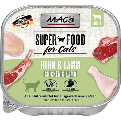 MAC's Mac’s Cat Pure Chicken and Lamb - Премиум пастет за котки, без зърно, с пилешко и агнешко месо, 85 гр