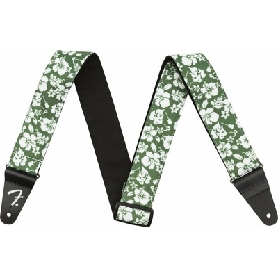 Fender 2'' Hawaiian Strap Green Floral Green Колан за китара (0990719049)