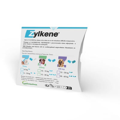 Vétoquinol Zylkene 75 mg за котки и малки кучета за успокояване 10 таблетки