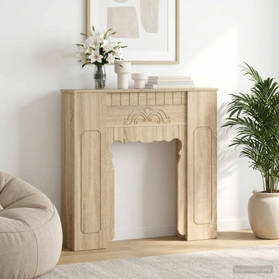 vidaXL Рамка за камина Дъб сонома 93 x 20 x 89 см Инженерна дървесина (8006626)