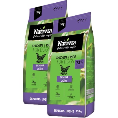 Nativia Dog Senior & Light 2 x 15 kg