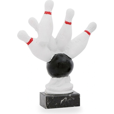 Trofej luxusní se symbolem bowlingu výška 23 cm vícebarevná