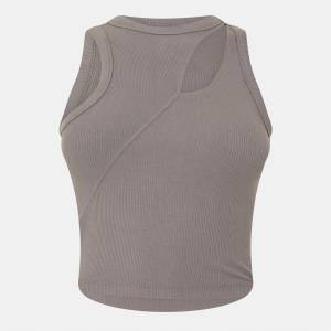 Jack Wills Spliced Rib Tank - Dark Grey