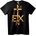NOONEBRAND Тениска EXN с кръст - 5XL, Black