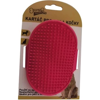 Surtep Animals Vyčesávací masážní kartáč 13cm Růžová