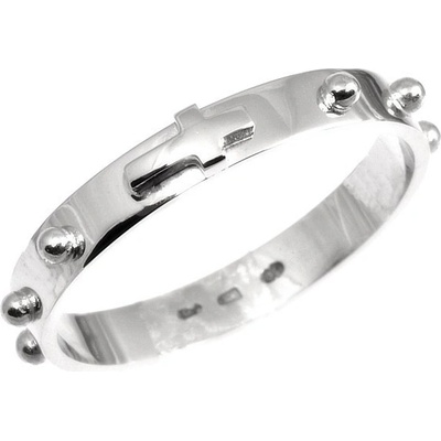 Šperky-NM Růžencový prsten 358 bílé zlato