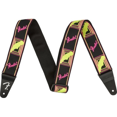 Fender Neon Monogram Strap Yellow/Pink Колан за китара (0990681304)