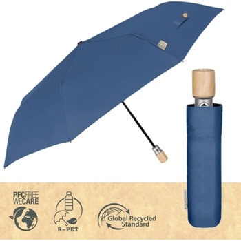 Дамски автоматичен Open-Close чадър Perletti Green 19138, Син