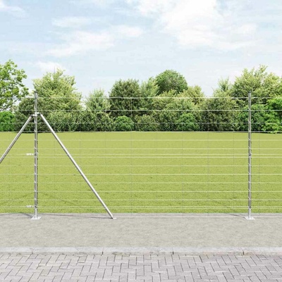 vidaXL Svařovaná drátěná plotina s betonovou základnou 50 x 1,4 m