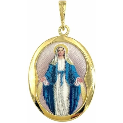 Infinitysilver Přívěsek madonka modro bílá pozlacená 446759021G