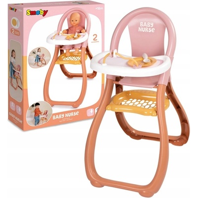 Smoby Stolička na kŕmenie bábik Baby Nurse s príslušenstvom 42 cm