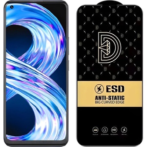 realme Diamond антистатично закалено стъкло за Realme 8 4G - Черен KP24199