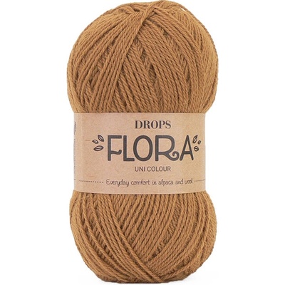 Příze DROPS Flora uni colour 25 - karamel