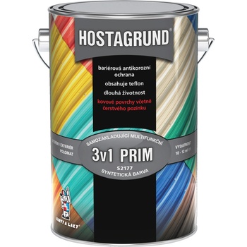 Hostagrund prim 3v1 báza s 2177 základná a vrchná farba na kov 2,5 l červeno hnedá