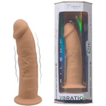 SilexD Model 2 Vibrating Premium Silicone Dual Density Dildo 7" with Remote
