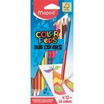Maped Комплект цветни моливи, с двойни краища, триъгълни, MAPED "ColorPeps Duo", 24 различни цвята 829600FC (829600FC)