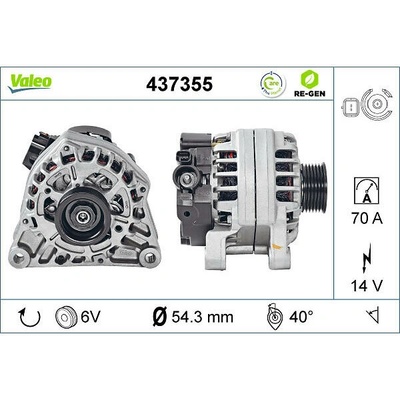 VALEO Alternátor VALEO 437355