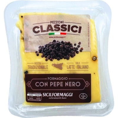 SICILFORMAGGI Polotvrdý syr Primo Sale s čiernym korením 200 g