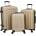 vidaXL Куфар 3 pcs Шампанско 50 x 31 x 78 см ABS пластмаса (42006257)