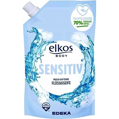 Elkos tekuté mydlo náhradná náplň sensitiv 1 l