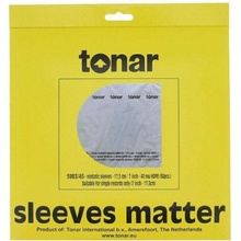 TONAR Nonstatic Inner Record Sleeves 7 Inch 50 pack