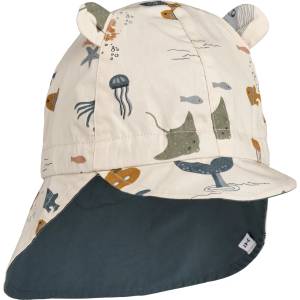 LIEWOOD Детска шапка с козирка LIEWOOD Kid's Gorm Reversible Sun Hat with Ears Cap - Sea Creature / Sandy - размер 49-51 cm (904-5590-0413)