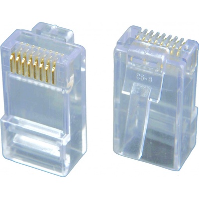 Solarix Konektor RJ45 CAT5E UTP 8p8c nestíněný neskládaný na drát 100 ks