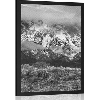 Plakát jedinečná horská krajina - 20x30 black