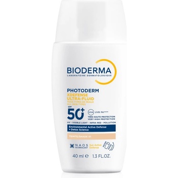 BIODERMA Photoderm XDefense Tinted защитна тонирана течност за лице SPF 50+ цвят 01 Very Light 40ml