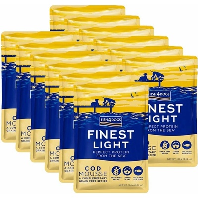 Fish4Dogs Finest Light Cod Mousse 12 x 100 g