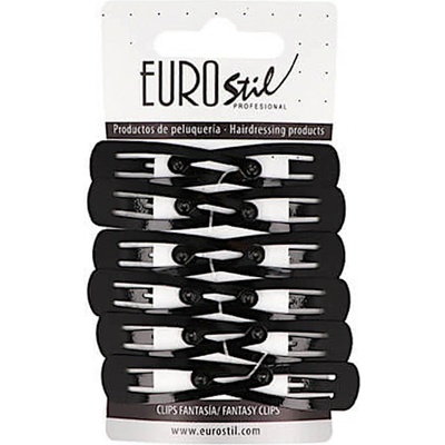Sponky do vlasů pukačky Eurostil Professional - 5 cm, černé - 12 ks (07455/50) – Hledejceny.cz