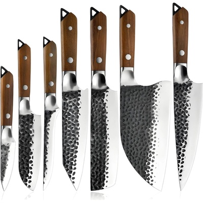 HARAHU Комплект кухненски ножове am-19977 - Кафяв kp19977 (am-19977)