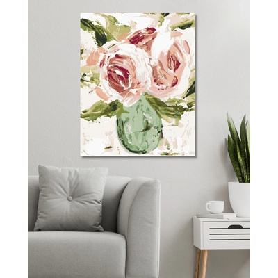 Zuty Malování podle čísel ZÁTIŠÍ RŮŽE VE VÁZE HALEY BUSH – Zbozi.Blesk.cz