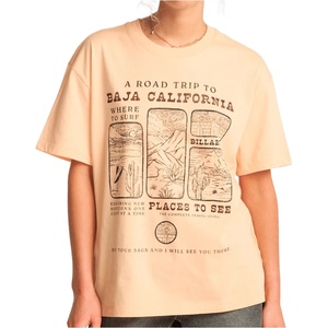 Billabong Дамска тениска Billabong Women's Flying To The Moon T-shirt - Soft Peach (916-5898-0112)