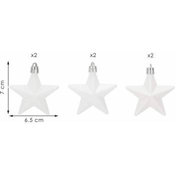 Springos CA1147 VIANOČNÉ OZDOBY HVIEZDIČKY 6 KS.