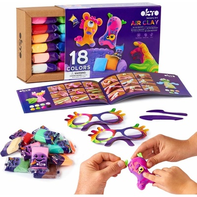 OKTO Samoschnoucí modelovací hmota set 18 barev W051121